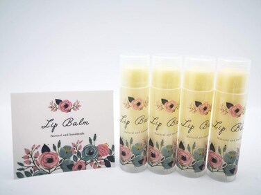 ZZYBIA Assorted Clear Vinyl Lip Balm Label Sticker for Lip Balm Tubes Containers 20pcs  Teal Multi