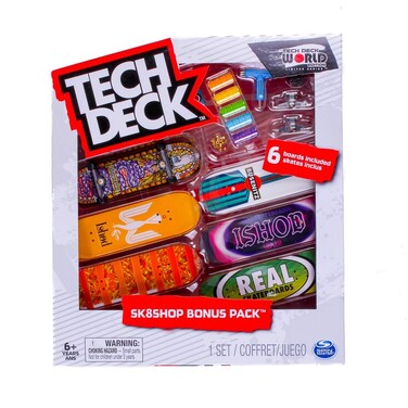 TECH DECK Sk8shop Bonus Pack 6 Pack 96mm Fingerboards Real