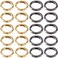 PAGOW 20pcs Clip Snap for Keyrings Buckle Zinc Alloy Round Carabiner O Ring Spring Buckle for DIY Key Chains Making Bags Purses Outer Diameter 1 inch  26 mm 34 inch Inner