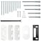 Ideal Security Door Handle with Keyed Deadbolt for Storm and Screen Doors Black 4Piece Set