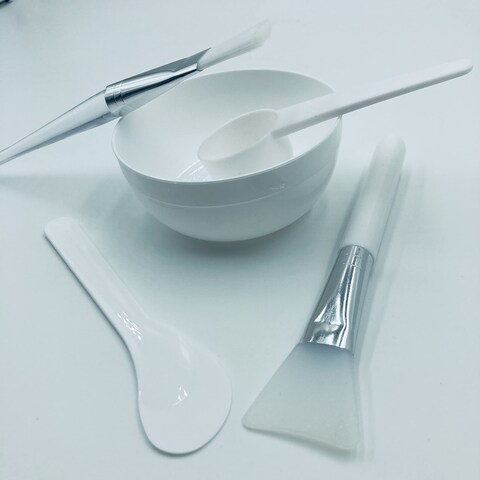 Face Mask Mixing Bowl Set 5 in 1 DIY Facemask Mixing Tool Kit with Facial Mask Bowl Stick Spatula Silicone Face Mask Brush  Premium Soft Face Brushes