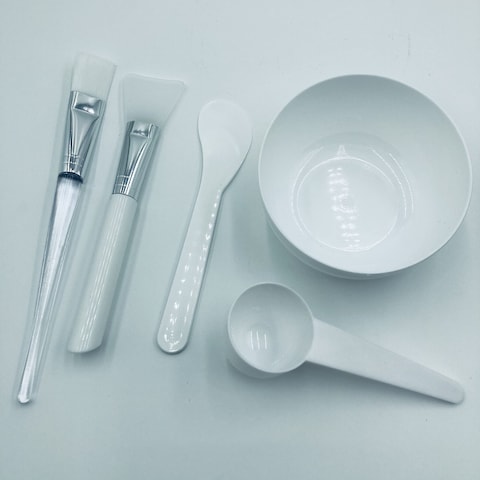 Face Mask Mixing Bowl Set 5 in 1 DIY Facemask Mixing Tool Kit with Facial Mask Bowl Stick Spatula Silicone Face Mask Brush  Premium Soft Face Brushes