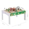 Teamson Kids  85 pcs Train Set and Table Wooden Tracks and Accessories Preschool Play Lab Toys Country for Boys Kids Toddlers  White