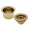 Westbrass CO219501 Combo Pack 312 Wing Nut Twist Style Large Kitchen Sink Basket Strainer and ExtraDeep Collar Kitchen Sink Waste Disposal Flange with Stopper Polished Brass