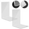 Kuqqi 2 Pieces Bookends Clear Acrylic Bookends for Shelves Heavy Duty Book Ends Desktop Organizer Book Stopper for Books Movies CDs