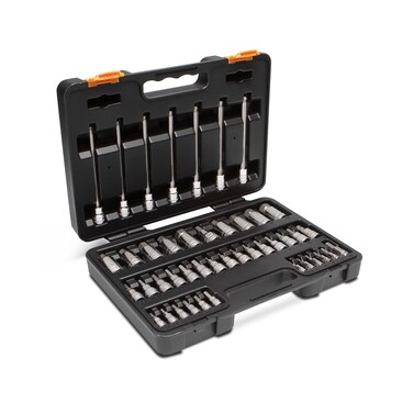GEARWRENCH 44 Piece 14 38 12 Drive SAEMetric Hex Bit Socket Master Set  89086