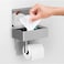 Day Moon Chrome Toilet Paper Holder with Shelf  Wipe Holder for Bathroom Flushable Wipes Dispenser Toilet Paper and Wipes Holder  Toilet Paper Holder with Storage Toilet Paper Holder Wall Mount
