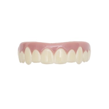 Imako Premium Cosmetic Teeth  1 Pack  Small Natural White  Upper Veneers  Custom Fit at Home DIY Smile Makeover  Made in USA