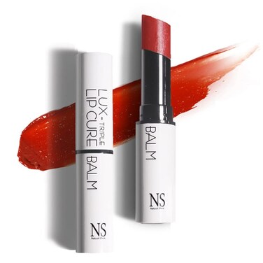 Natural Tinted Lip Balm Sold 4 Million Units in South Korea  Lux Triple Lip Cure Glossy Balm ATHENA Red Orange017oz