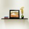 InPlace 9084674 Slimline Floating Wall Shelf 4724 in W x 775 in D x 1 in H Black