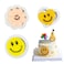 Smiley Face Fondant Molds 3Pcs Smile Flower Heart Cake Decorating Silicone Mold for Cupcake Toppers Cookies Bread Candy Chocolate Butter Jelly Gum Polymer Clay Candles Soap Epoxy
