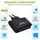 4K 2Ports HDMI KVM Switch for 2 Computers Share 1 HD Monitor and 2 USB Devices Keyboard Mouse Supports 4K30Hz Included 2 HDMI Cables and Wire Desktop Controller