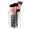 Funtygy Acrylic Makeup Brush Holder Organizer Clear Pencil Pen Holder Crystal Cosmetics Brushes Cup Storage Solution Round