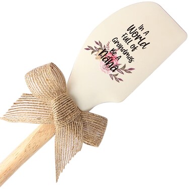 THREE HUMAN In A World Funny Silicone Spatula Funny Baking Tool Modern Farmhouse Kitchen Decor Gift for Chef Sister Mom Pastry Chef Friends Nana Grandma 312 N13