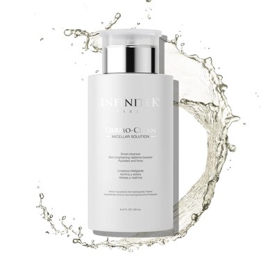 Infinitek Paris Micellar Water Solution with Hyaluronic Acid 845 Fl Oz  Skin Care Product and Makeup Remover  Hydrating Cleansing Liquid for Face Wash and Eye Makeup Remover