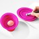 Makeup Brush Cleaning Mat Silicone Makeup Brush Scrubber Cosmetic Brush Cleaner Brush Cleaning Pad Foldable Makeup Brush Cleaning Bowl Suitable for Makeup Brush Makeup Sponge Powder Puff Red