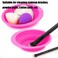 Makeup Brush Cleaning Mat Silicone Makeup Brush Scrubber Cosmetic Brush Cleaner Brush Cleaning Pad Foldable Makeup Brush Cleaning Bowl Suitable for Makeup Brush Makeup Sponge Powder Puff Red
