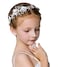 Locisne Flower Girl Headpiece Princess Wedding Accessories Silver Hair Headband Flower Crown for Girls