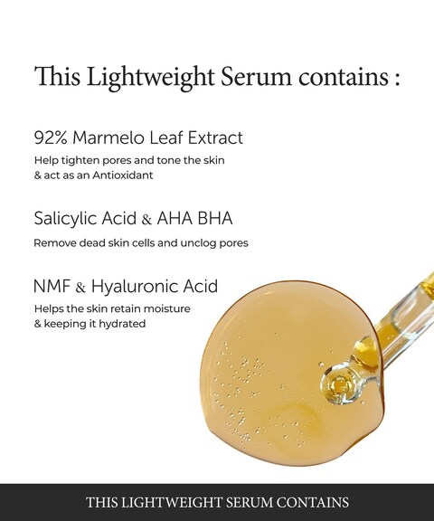 Pore Refining Serum  Niacinimide Free  Yellowmello Extract 92 with Salicylic acid 1 floz  Pore Minimizing serum for Face  Korean Skincare Serum for Face  Nose pore minimizer