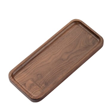 Muso Wood Walnut Serving Tray Solid Wood Small Tray Rectangle Platter Bathroom Tray Dinner Tray Tea Tray Coffee Tray 118 x 5 in