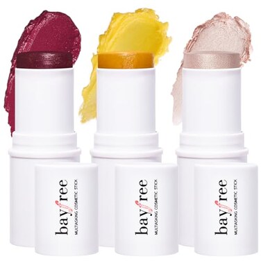 KIMUSE Multi Stick Trio Face Makeup Cream Blush Stick for Cheeks  Lips Moisturizer  Highlighter Makeup Sticks for All Skin