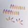 24 Pcs Coffin Press on Nails Long Sunjasmine Fake Nails Glue on Nails Glossy False Nails with Glue Acrylic Nails for Women and Girls Colorful Swirl