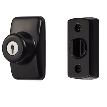 Ideal Security Deadbolt for Storm and Screen Doors Black