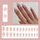 24 Pcs Coffin Press on Nails Long Sunjasmine Fake Nails Glue on Nails Glossy False Nails with Glue Acrylic Nails for Women and Girls White Swirl