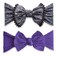 Baby Bling Bows Newborn to Little Girls Hair Bow  Trimmed and Classic Knot Headbands Toddlers Hair Accessories One Size 2 Pack  Storm Dot and Ultra Violet
