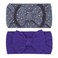 Baby Bling Bows Newborn to Little Girls Hair Bow  Trimmed and Classic Knot Headbands Toddlers Hair Accessories One Size 2 Pack  Storm Dot and Ultra Violet