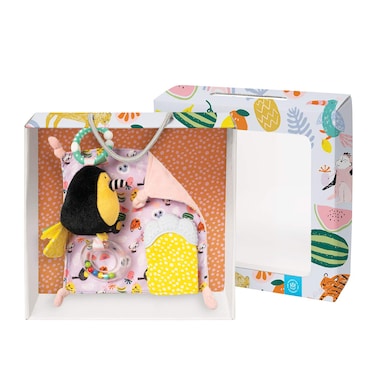 Manhattan Toy Toucan Crib  Baby Travel Accessory Brahmss Lullaby Pull Musical Toy