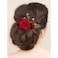 Fangsen Wedding Rose Flower Hair Comb Bridal Flower Hair Clip Floral Hair Accessories for Women an Girls Red