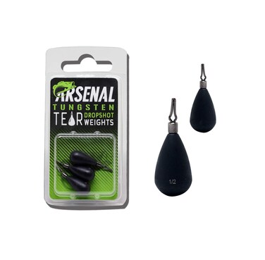 Arsenal BlackOut Series Tungsten  Tear Drop Shot Weights 12oz
