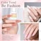 OPUIU Milky White Nude Pink Red Glitter Jelly Gel Nail Polish Set 10 Bottles Summer Sheer Transparent Gel Polish Set UV LED Soak Off Nail Gel