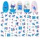 SANTA Cute Stit_ch Nail Stickers Kawaii Cartoon Nail Stikers SelfAdhesive Nail Decals for Women Girls Kids Nail Art Stickers 75Decals
