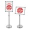 JIUYE 11x17 Pedestal Sign StandHeight Adjustable Floor Standing Poster HolderRotated Adjustable Aluminum Snap Frame with Heavy BaseDisplay for NoticePosterSignsSilver