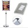JIUYE 11x17 Pedestal Sign StandHeight Adjustable Floor Standing Poster HolderRotated Adjustable Aluminum Snap Frame with Heavy BaseDisplay for NoticePosterSignsSilver