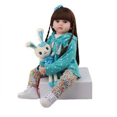 UCanaan Reborn Baby Dolls 24 Inch Lifelike Baby Reborn Toddler Soft Body Toy with Gift Set