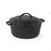 COMMERCIAL CHEF 5 Quart Cast Iron Dutch Oven with Dome Lid  Handles Preseasoned