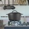 COMMERCIAL CHEF 5 Quart Cast Iron Dutch Oven with Dome Lid  Handles Preseasoned