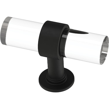 Franklin Brass Francisco Acrylic Bar 5Pack Cabinet Knobs Matte BlackClear Drawer Knobs Kitchen Cabinet Bar Knobs for Dresser Drawers Pulls and Knobs 2 Closet Door Knobs Drawer TKnob P46159BCLB