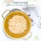 Snailhouse Colander 3 Quart Stainless Steel Pasta Rice Food Metal Strainer with Handles and Selfdraining Base for Kitchen Gold