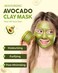 GLAM UP Moisturizing Avocado Clay Mask  Deep Pore Cleansing Detox Clay Mask with Bentonite Kaolin Clay and Avocado  Vegan Clay Mask for Face and Body  125ml423 Oz