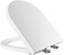 Toilet Seat will Slow Close Modern Lid Toilet Covers White DShape Easy Clean  Fix Adjustable Hinges Seat Quick Release Loo  Installation Tool fixtures Included