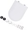 Toilet Seat will Slow Close Modern Lid Toilet Covers White DShape Easy Clean  Fix Adjustable Hinges Seat Quick Release Loo  Installation Tool fixtures Included
