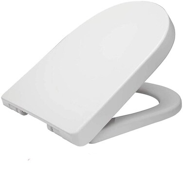 Toilet Seat will Slow Close Modern Lid Toilet Covers White DShape Easy Clean  Fix Adjustable Hinges Seat Quick Release Loo  Installation Tool fixtures Included