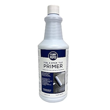 FloorPops FPP4182W Peel Stick Tile Primer White  OffWhite