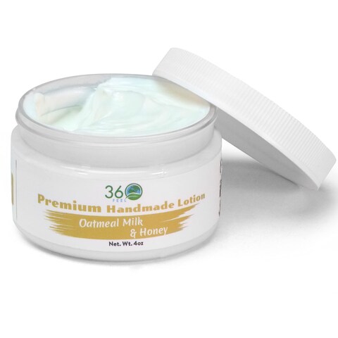 360Feel Oatmeal Milk  Honey Body Lotion  Hydrates with Coconut  Olive Oil PlantBased NonGreasy Sensitive Skin All Day Use