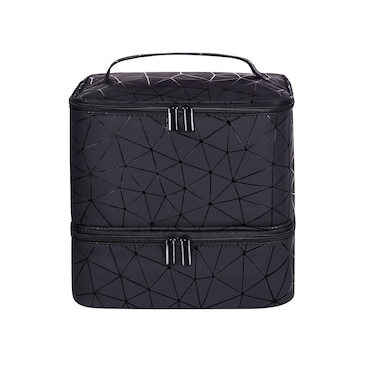 RZMAYIS Nail Polish Carrying Case BagHolds 30 Bottles DoubleLayer Nail Polish Storage and Nail Dryer Case Green