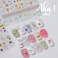 Dinosaur Nail Art Stickers Decals Cute Monster Nail Art Sticker Flower Loving Smile Decals 3D Self Adhesive DIY Design Fashion Trend Glamour Decoration Accessories for Ladies Girls Kids 2 Sheets